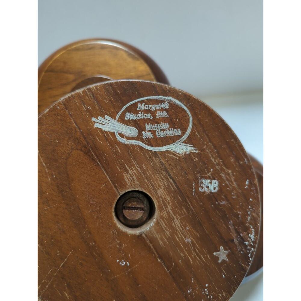 Vintage Margaret Studios Wood Lazy Susan Serving Bowls Rare Mid Century Modern - Picture 5 of 8